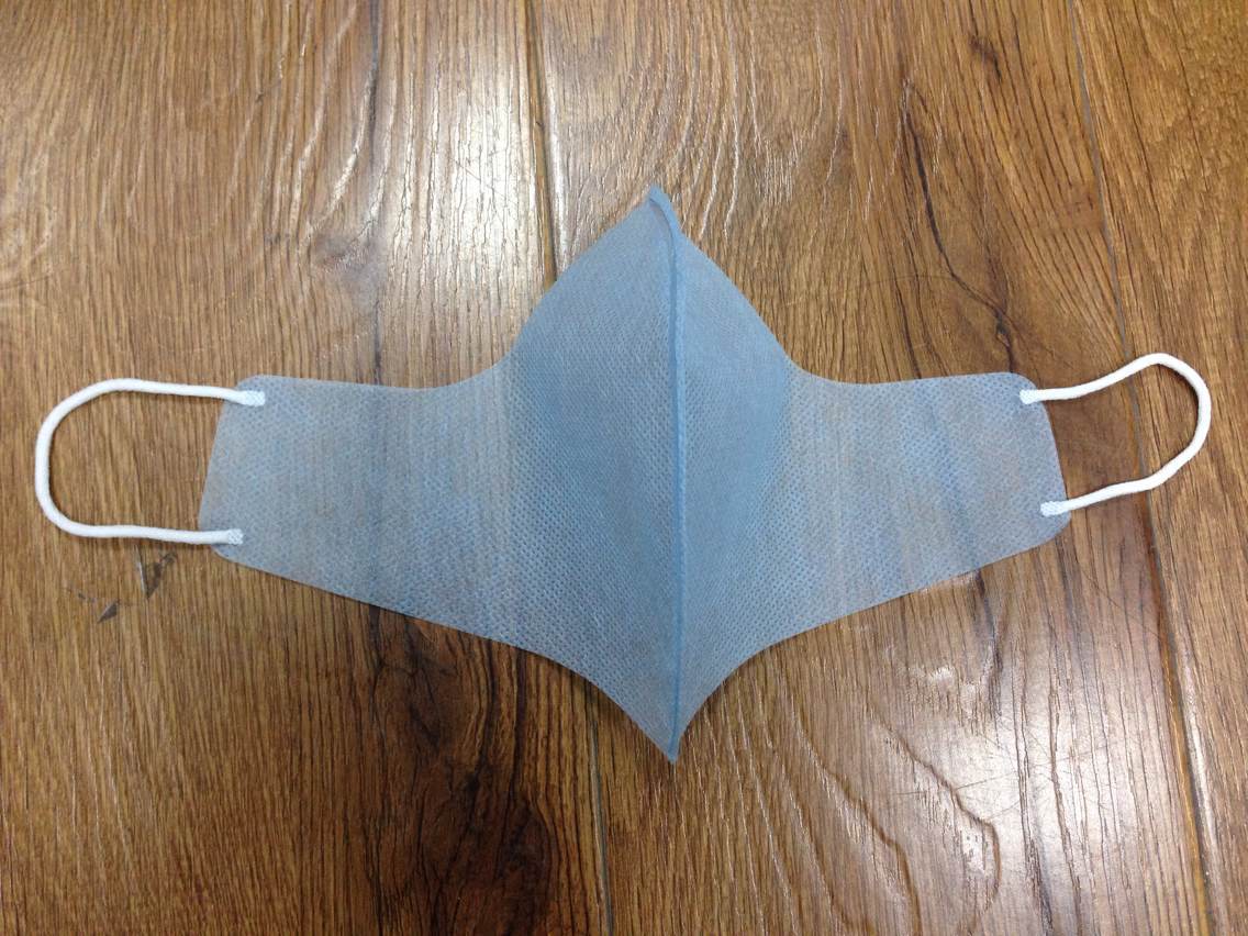 蝙蝠型一層無紡布口罩    