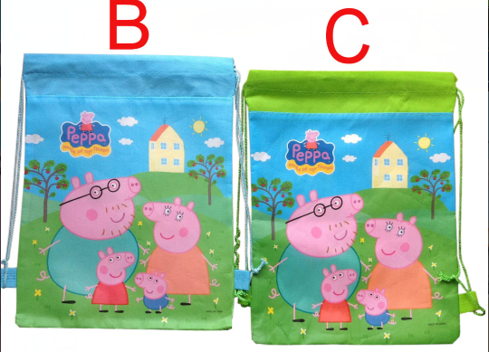 粉紅豬小妹雙麵無紡布購物袋 