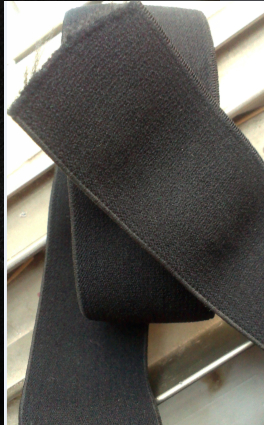 純黑色高彈絨麵鬆緊帶