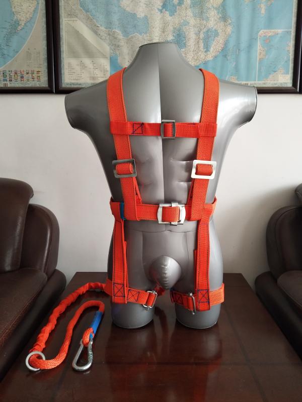 丙綸安全帶—五點單小鉤2米，材質丙綸高強￥36 