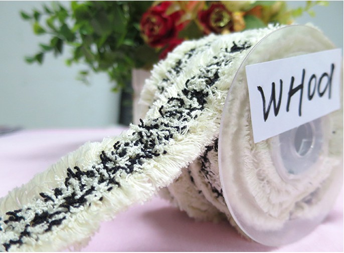 廠家直銷須須毛邊帶 滌綸絲小香風花邊織帶