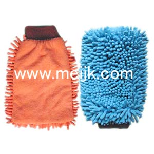 超細纖維雙麵雪尼爾高級擦拭/擦車手套