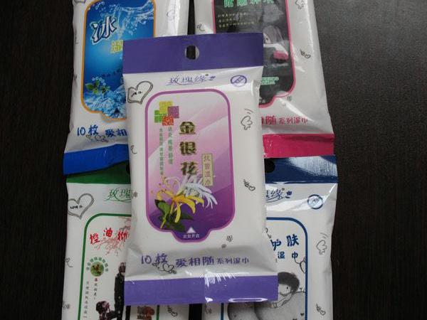 濕巾10片愛相隨係列學生濕巾金銀花濕巾潔
