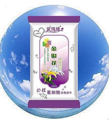 供應金銀花抗菌濕巾10片*300包