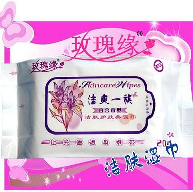 潔爽一族潔膚濕巾（百合）20片