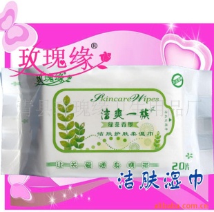 潔爽一族潔膚濕巾（綠茶）20片