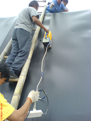 遊泳池消防池HDPE防滲膜土工布土工膜